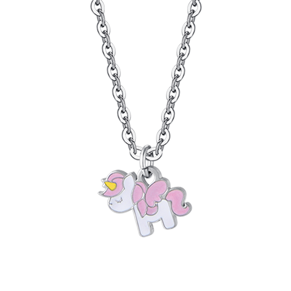 COLLANA BAMBINA IN ACCIAIO CON UNICORNO