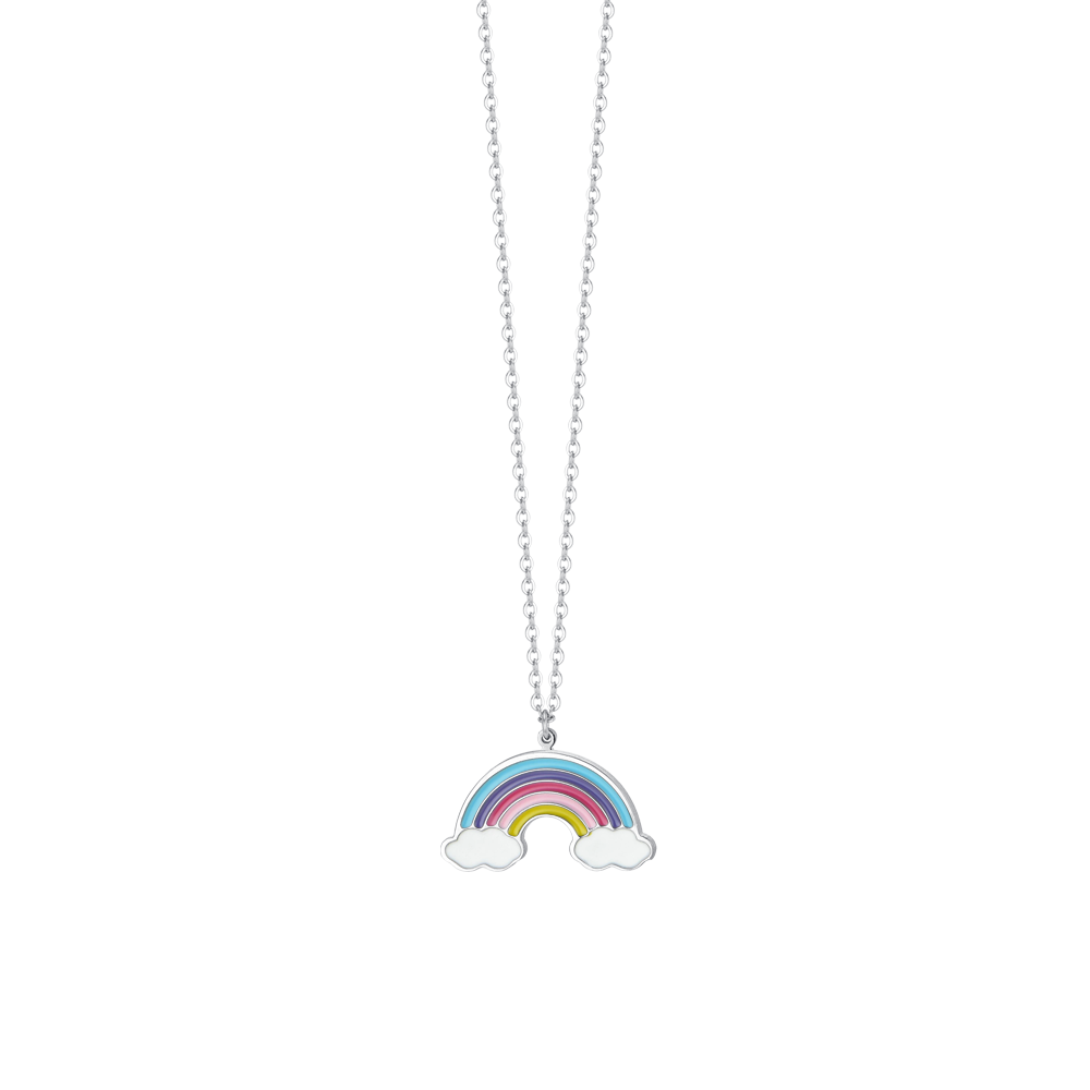 COLLANA BAMBINA IN ACCIAIO CON ARCOBALENO Luca Barra