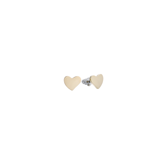 ORECCHINI IN ACCIAIO IP GOLD CON CUORI