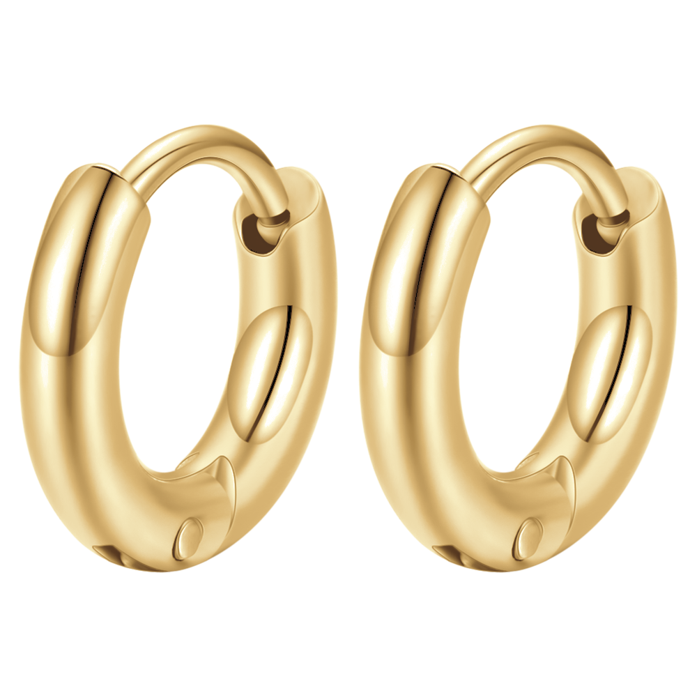 ORECCHINI DONNA CERCHIO IN ACCIAIO DORATO