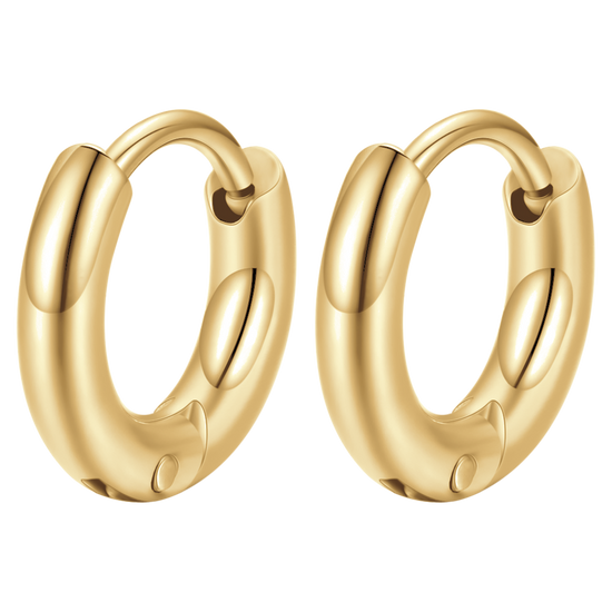 ORECCHINI DONNA CERCHIO IN ACCIAIO DORATO