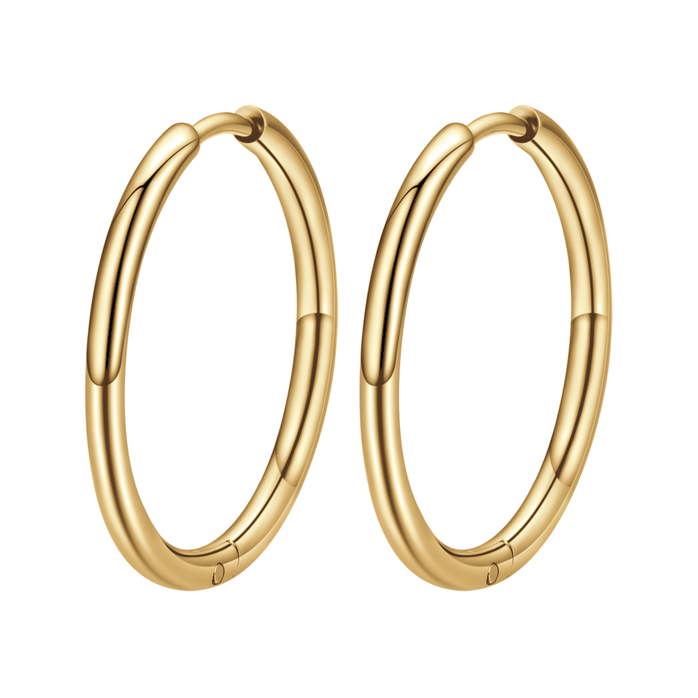 ORECCHINI DONNA CERCHIO IN ACCIAIO 24 MM