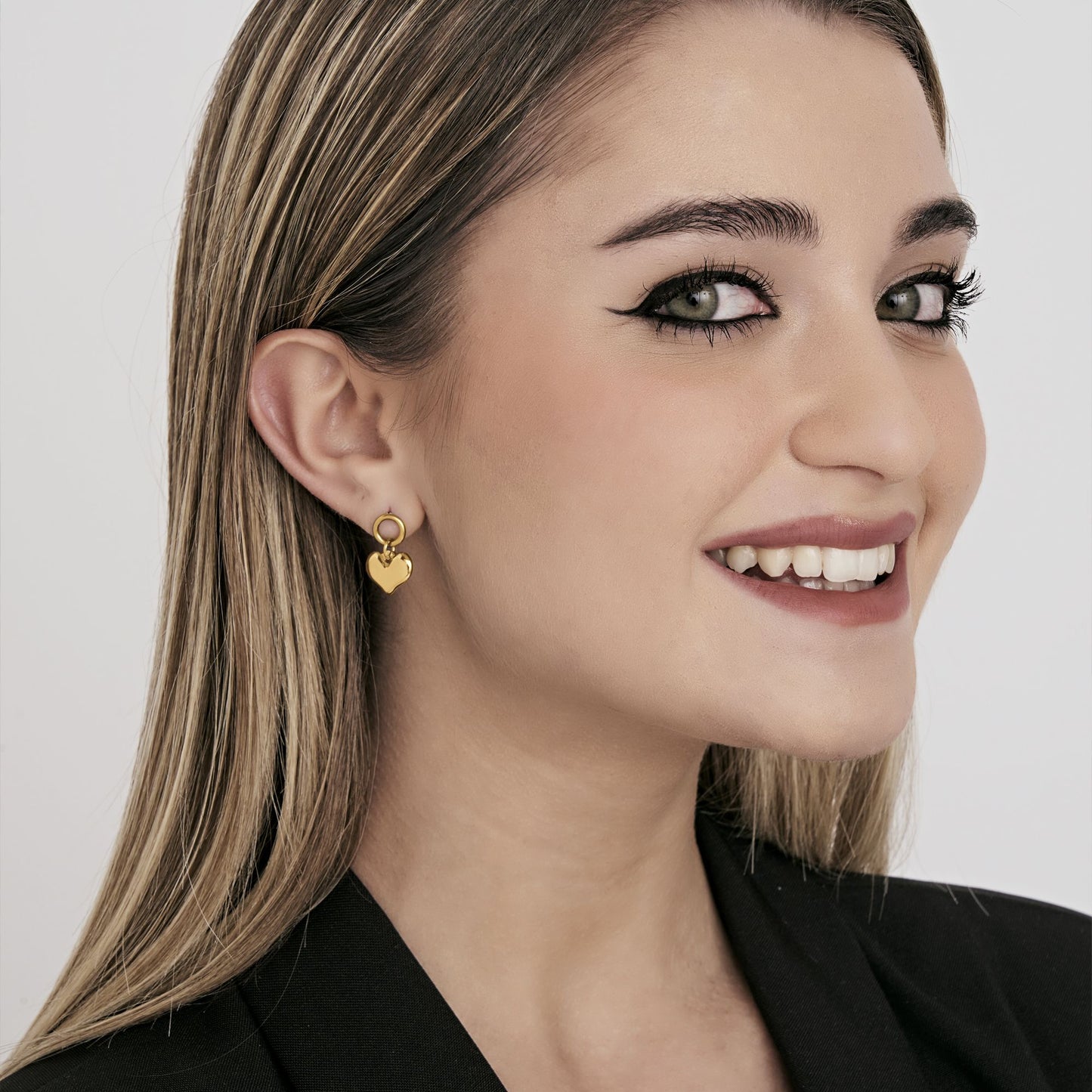 ORECCHINI DONNA IN ACCIAIO CON CUORI