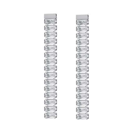 Orecchini Donna Monachella Punto Luce In Oro Bianco Con Zirconi - Gioielleria Amadori - Foto 7