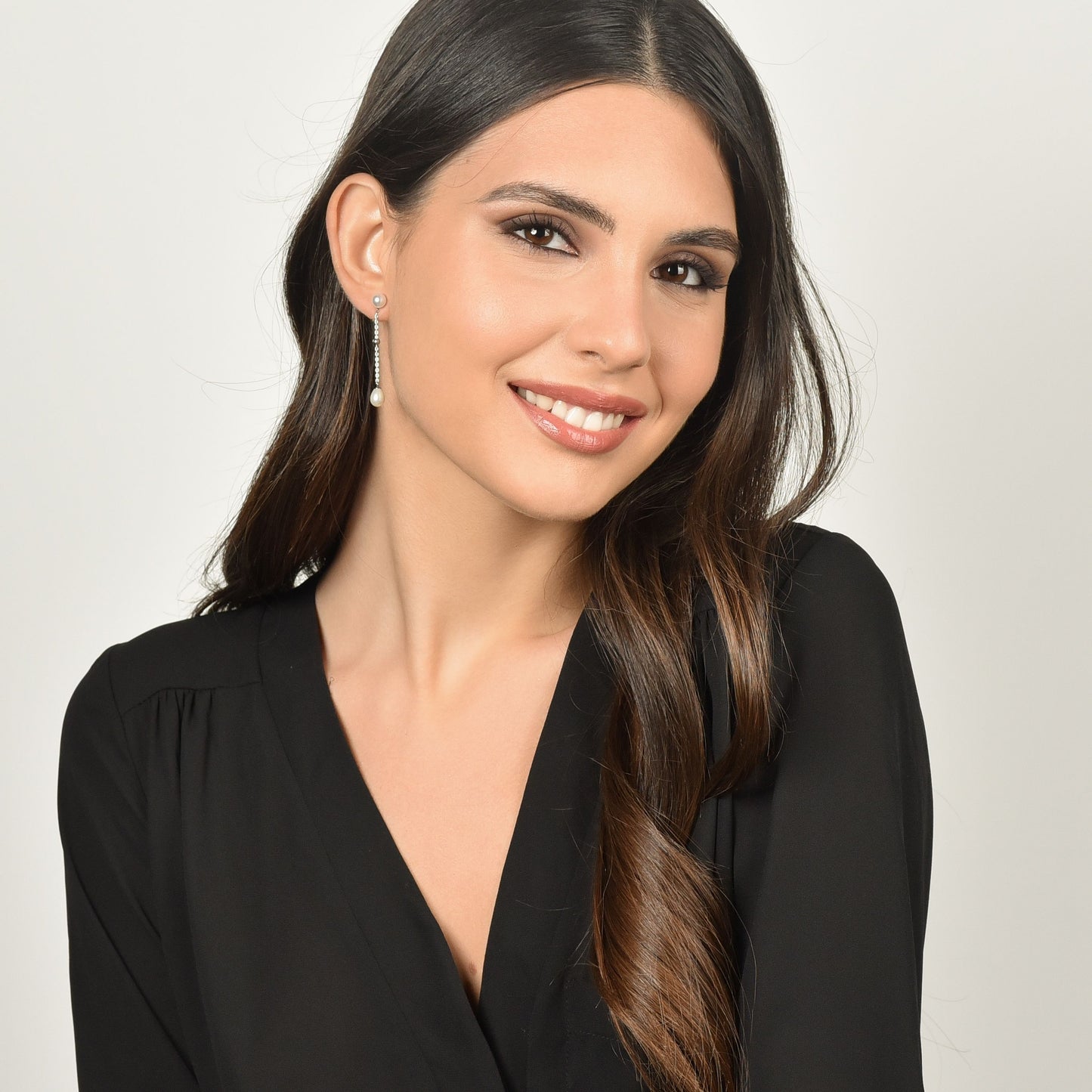 ORECCHINI DONNA IN ACCIAIO CON PERLE