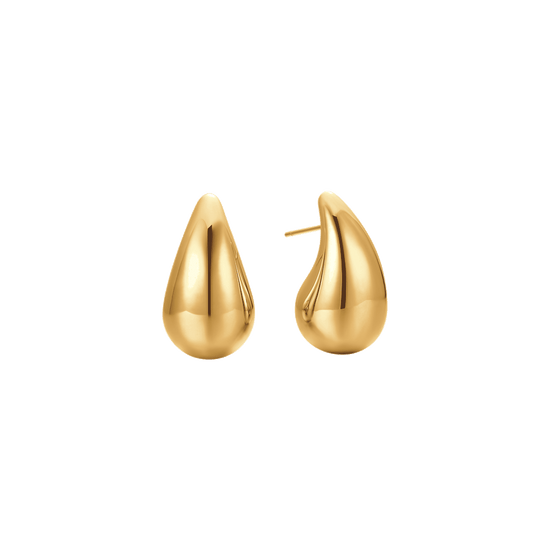 ORECCHINI DONNA IN ACCIAIO A GOCCIA IP GOLD (16x26mm)