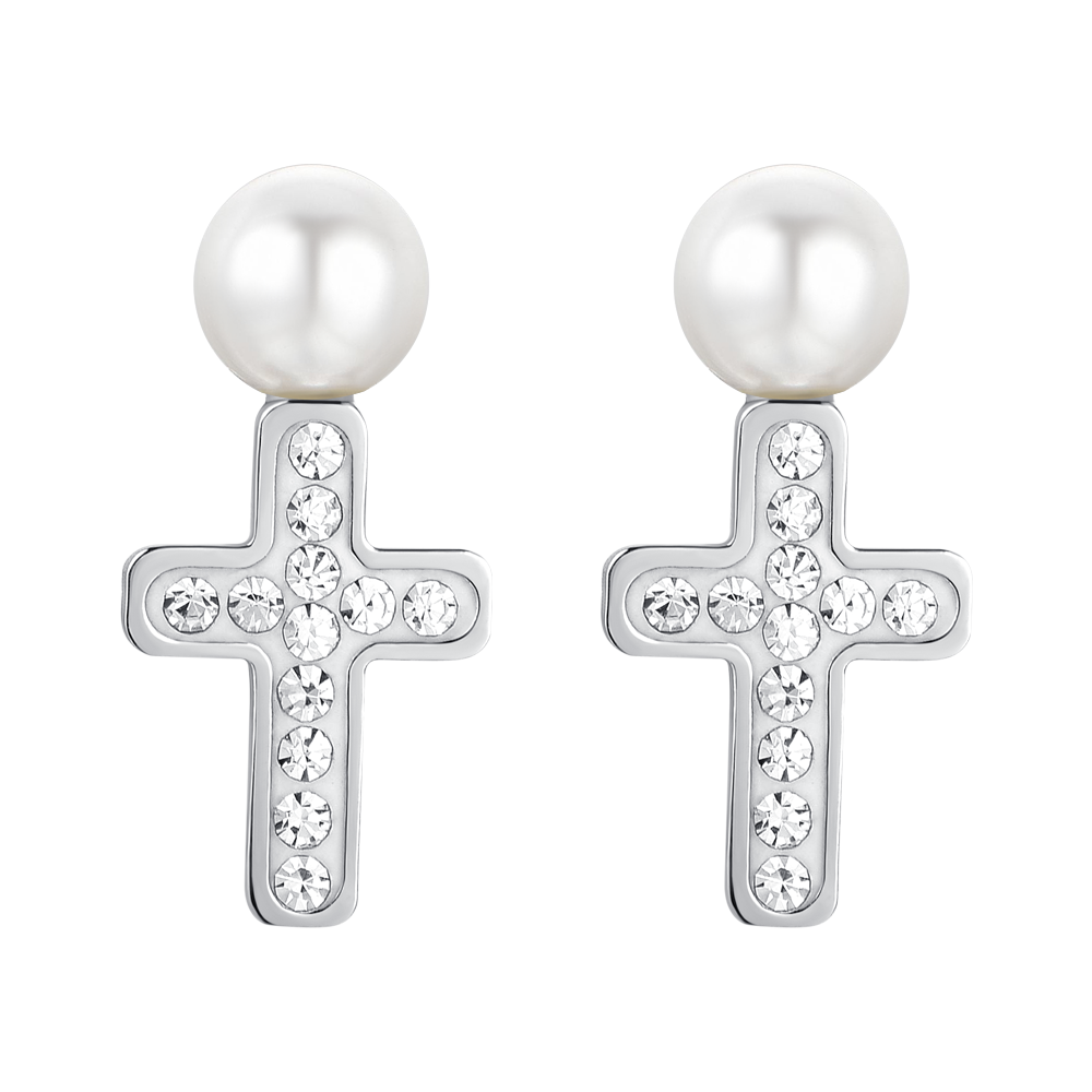 Xenox Crush XS2039 Orecchini A Cerchio Donna, Argento Sterling 925 Con Zirconi, Eleganti E Versatili