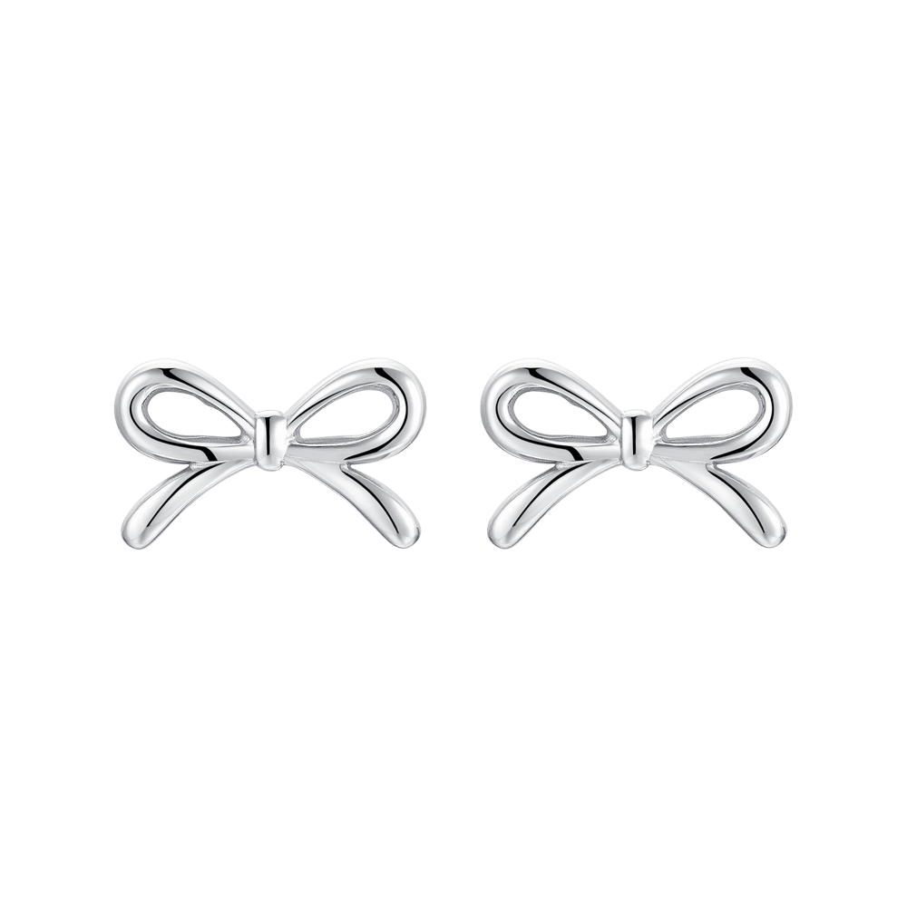 Reffeer Orecchini A Fiocco In Argento Sterling 925 Per Donna - Piccoli E Brillanti, Ipoallergenici, Con Panno Pulente In Regalo