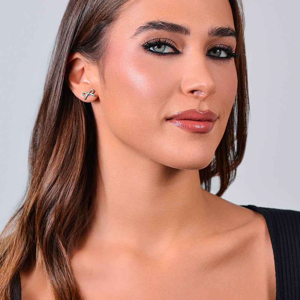 Reffeer Orecchini A Fiocco In Argento Sterling 925 Per Donna - Piccoli E Brillanti, Ipoallergenici, Con Panno Pulente In Regalo