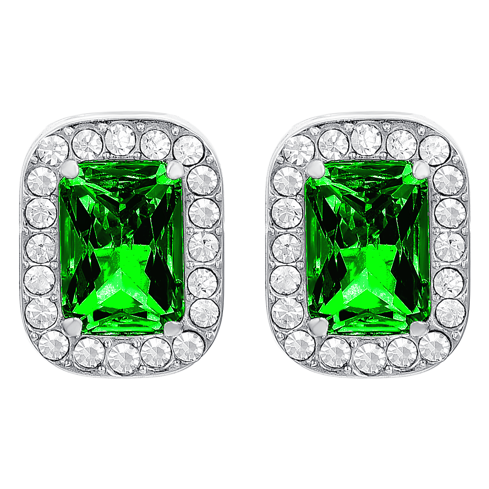 Orecchini Pendenti Donna Argento 925 Con Zirconi Verdi - Lunghi 10,4 Cm, Ipoallergenici, In Confezione Regalo