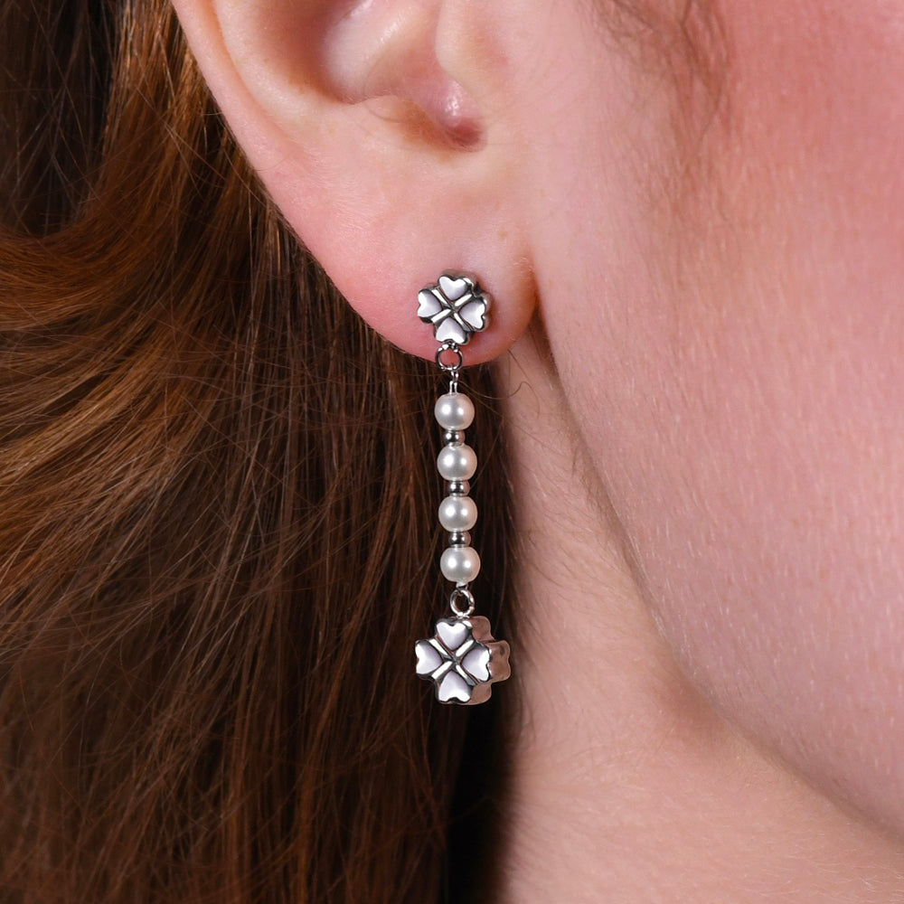 Orecchini A Quadrifoglio In Argento 925 Laimons - 6mm, Lucidi, Ipoallergenici, Regalo Donna