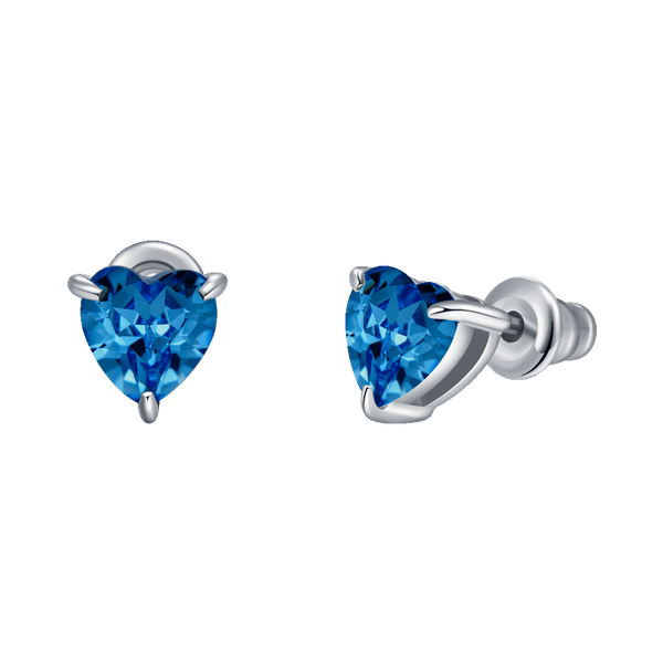 Orecchini in argento sterling 925 Orecchini pendenti con acqua a forma di cuore con zirconi di cristallo blu per regali di gioielli di moda da donna 36 Orecchini in argento sterling 925 Orecchini pendenti con acqua a forma di cuore con zirconi di cristallo blu per regali di gioielli di moda da donna 36