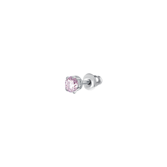 MONO ORECCHINO DONNA IN ACCIAIO CON ZIRCONE ROS