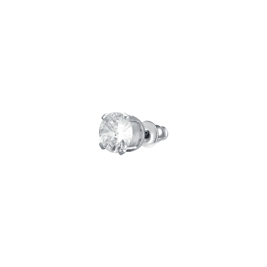 MONO ORECCHINO DONNA IN ACCIAIO CON ZIRCONE BIANCO