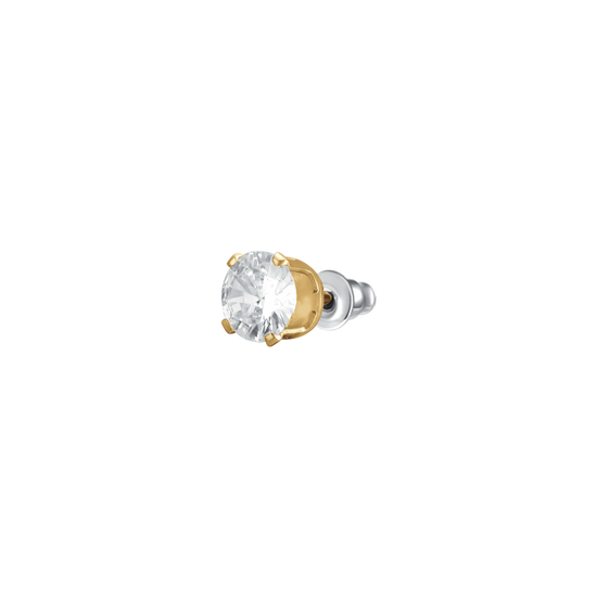 MONO ORECCHINO DONNA IN ACCIAIO IP GOLD CON ZIRCONE BIANCO