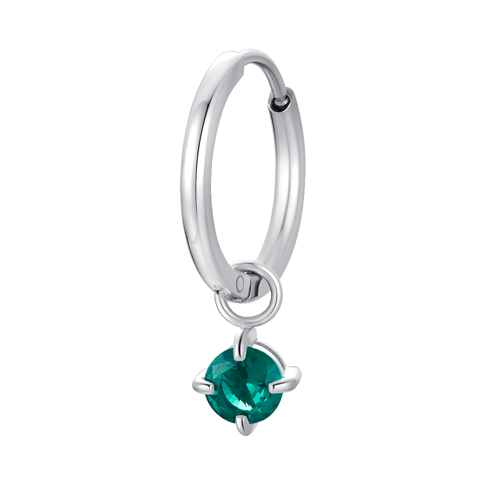 Namana Orecchini A Cerchio Argento 925 Con Zirconi Cubici - Blu, Verdi O Rossi - Gioielli Donna In Confezione Regalo - 3