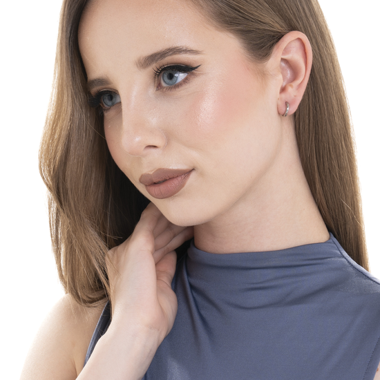 MONO ORECCHINI DONNA A CERCHIO IN ACCIAIO