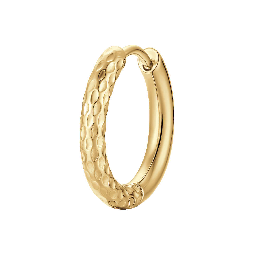 MONO ORECCHINO DONNA IN ACCIAIO IP GOLD CON FINITURA DIAMANTATA