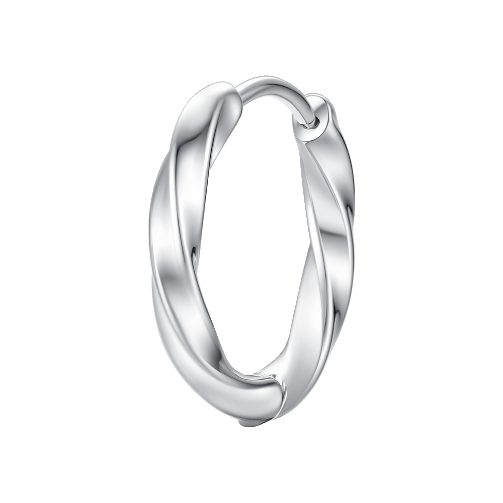 MONO ORECCHINO DONNA IN ACCIAIO CON MOTIVO RITORTO