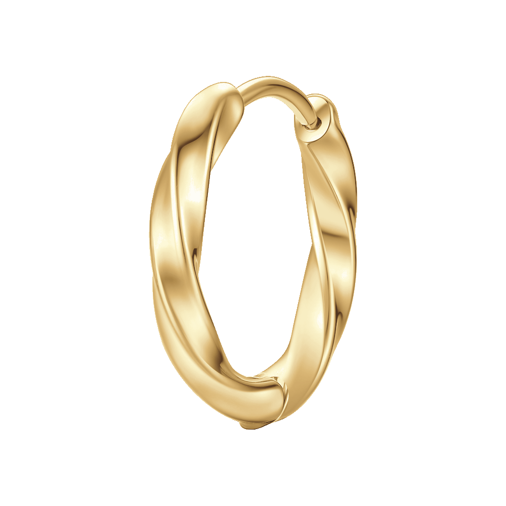 MONO ORECCHINO DONNA IN ACCIAIO IP GOLD CON MOTIVO RITORTO