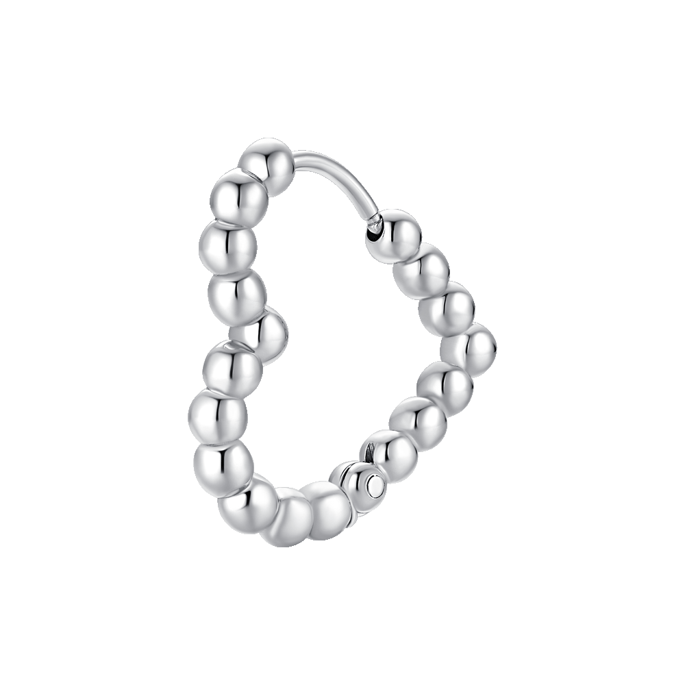 MONO ORECCHINO DONNA IN ACCIAIO MOTIVO A SFERE