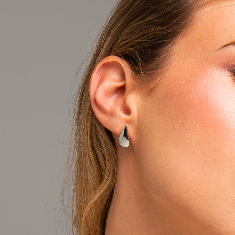 MONO ORECCHINO DONNA IN ACCIAIO CON GOCCIA