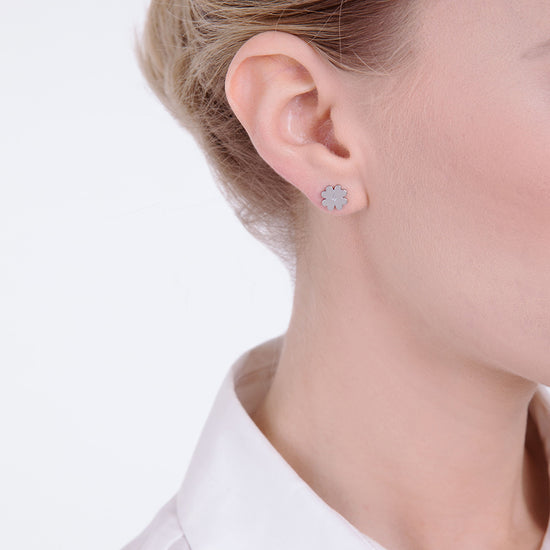 ORECCHINI DONNA IN ACCIAIO QUADRIFOGLIO