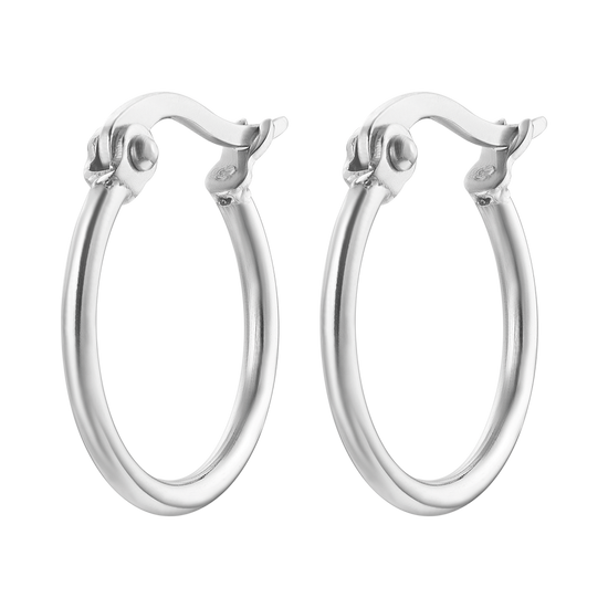 NOELANI Orecchini a cerchio da donna, in acciaio inox, 16 mm NOELANI Orecchini a cerchio da donna, in acciaio inox, 16 mm