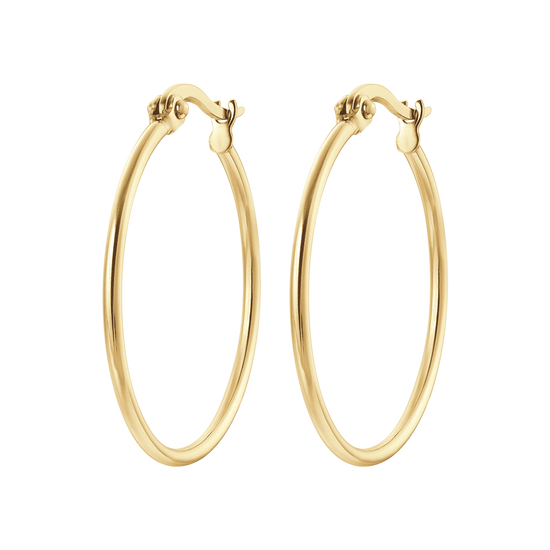 ORECCHINI DONNA CERCHIO IN ACCIAIO DIAMETRO 25 MM