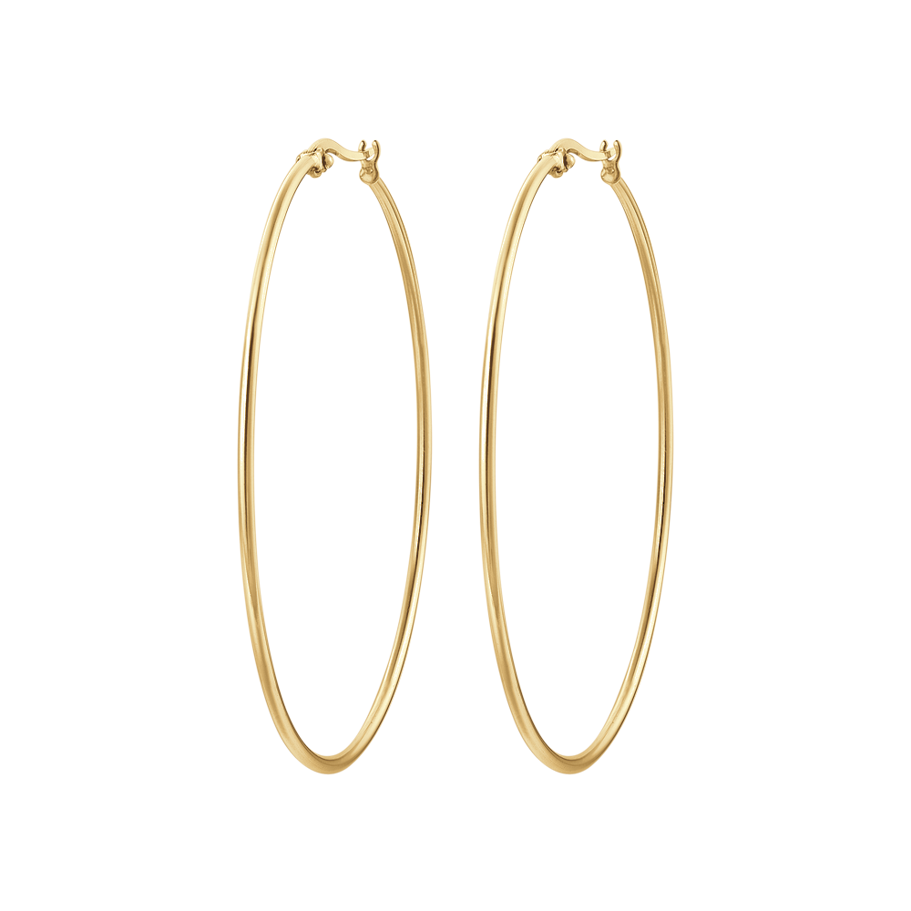 ORECCHINI DONNA CERCHIO IN ACCIAIO DIAMETRO 54 MM