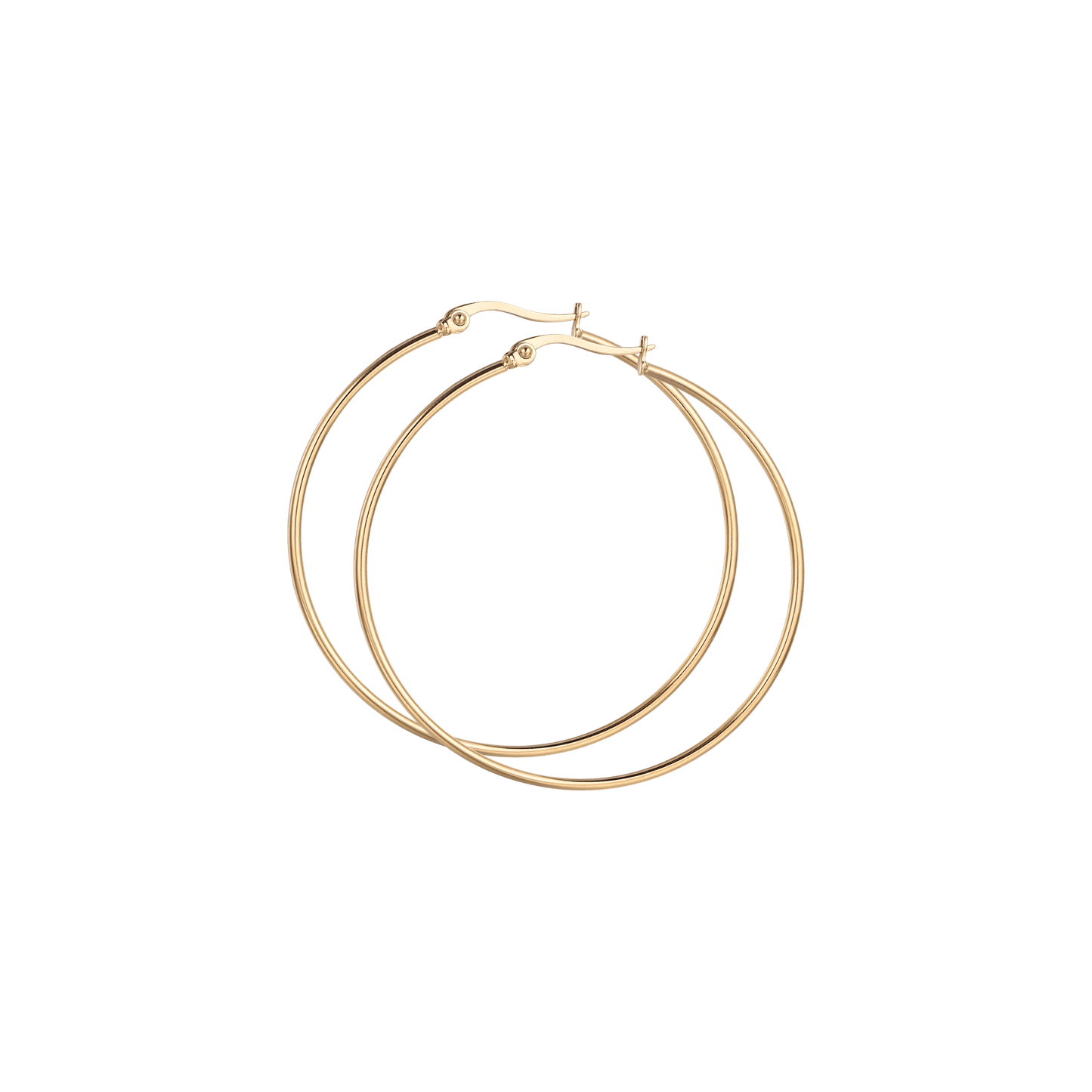 ORECCHINI DONNA CERCHIO IN ACCIAIO DIAMETRO 54 MM
