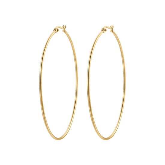 ORECCHINI DONNA CERCHIO IN ACCIAIO DIAMETRO 63 MM