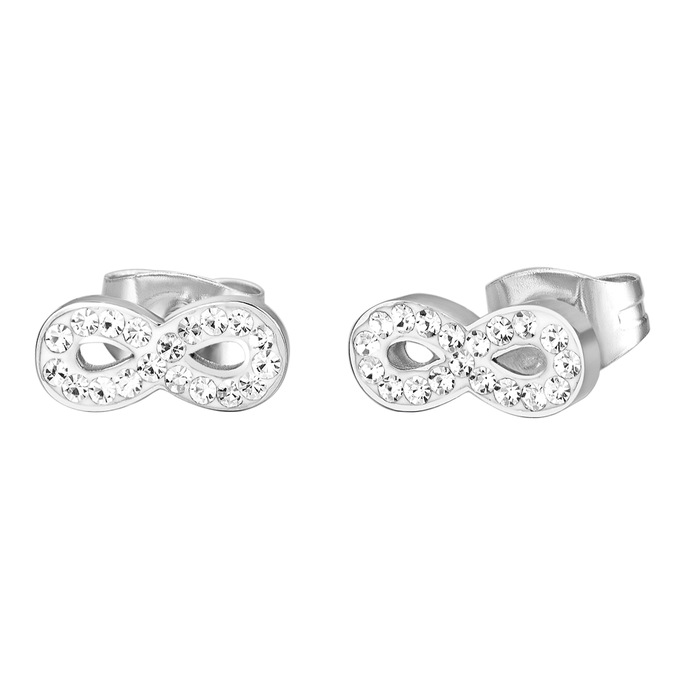 S.Oliver Orecchini Da Donna In Acciaio Inox Con Cristalli Swarovski – 28 Mm, Chiusura A Incastro, Eleganti E Brillanti