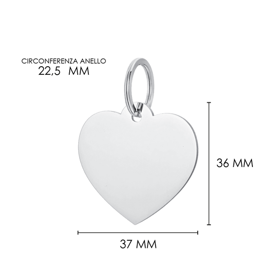 MEDAGLIETTA PERSONALIZZABILE CANE E GATTO CUORE