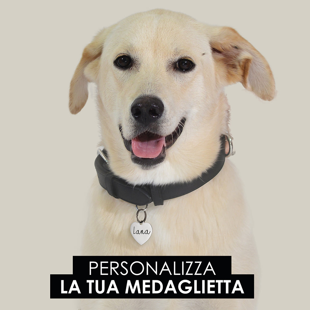 MEDAGLIETTA PERSONALIZZABILE CANE E GATTO CUORE