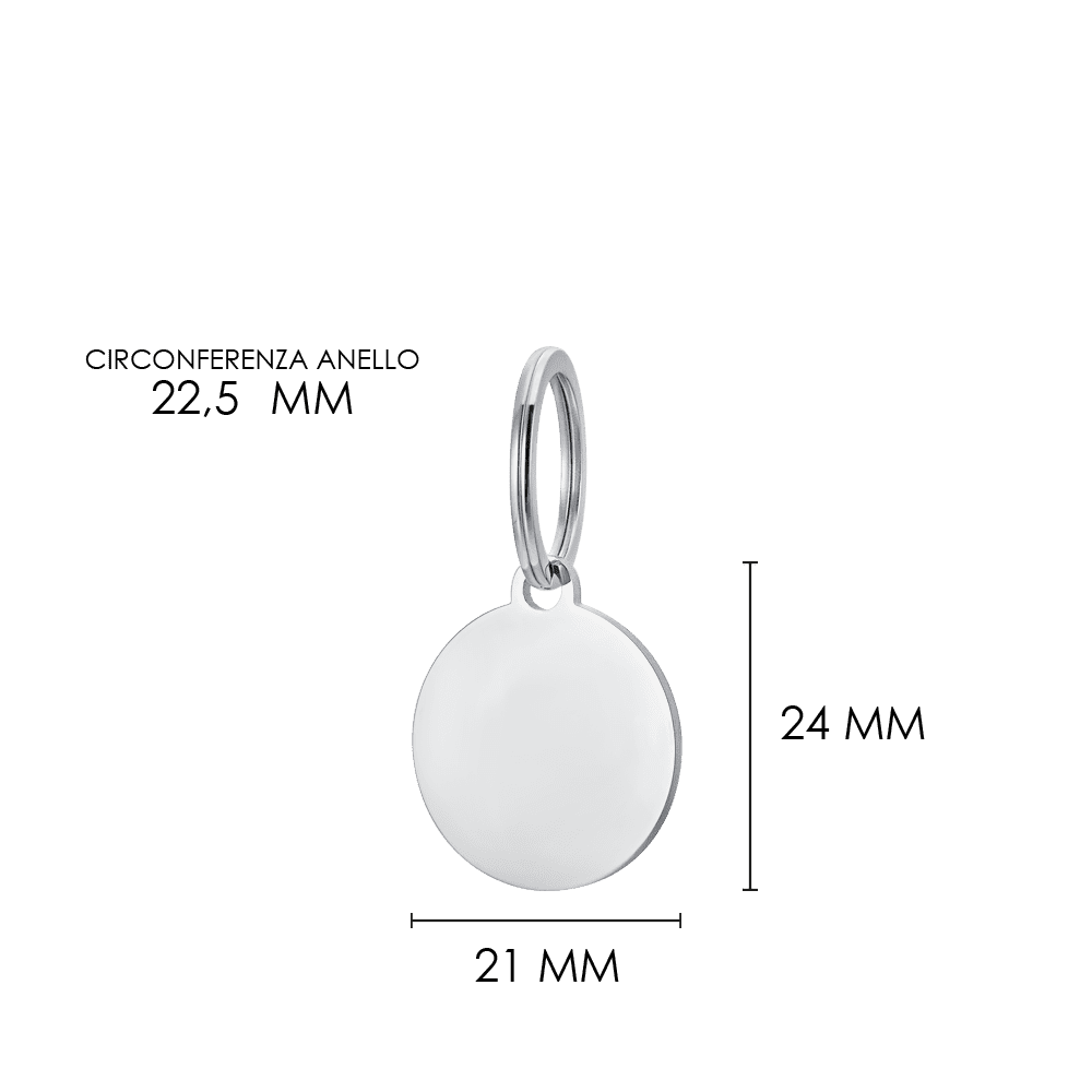 MEDAGLIETTA PERSONALIZZABILE CANE E GATTO CERCHIO