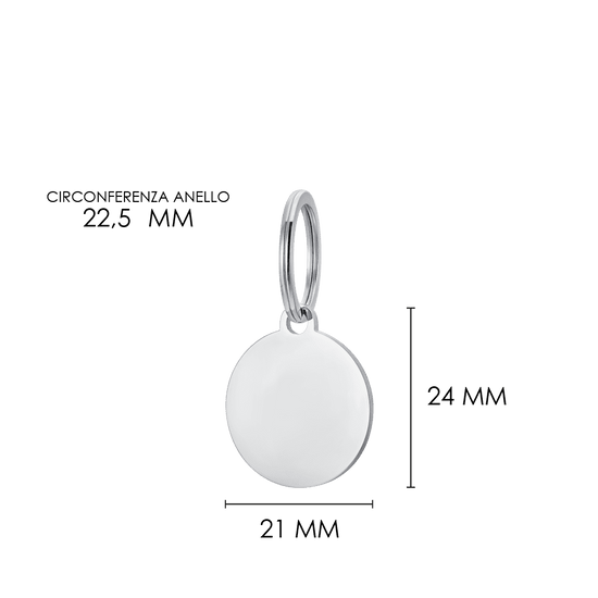 MEDAGLIETTA PERSONALIZZABILE CANE E GATTO CERCHIO