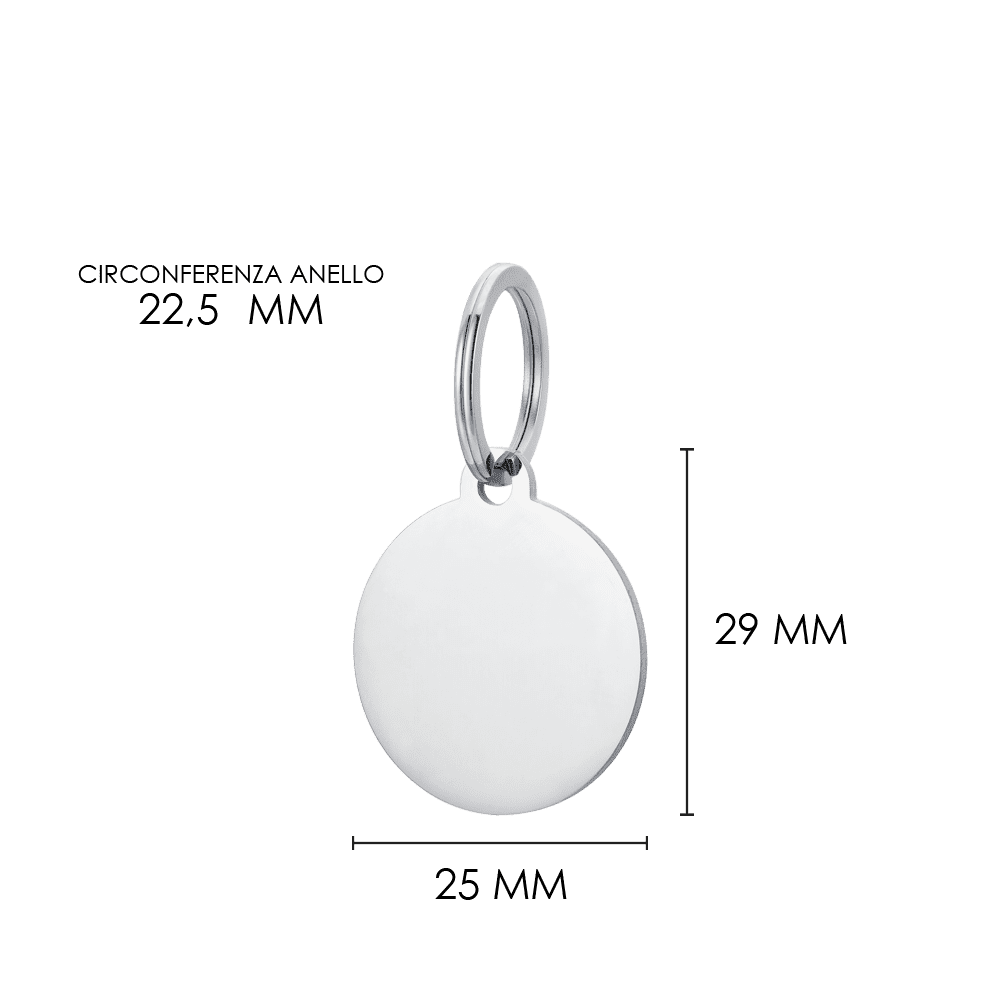 MEDAGLIETTA PERSONALIZZABILE CANE E GATTO CERCHIO