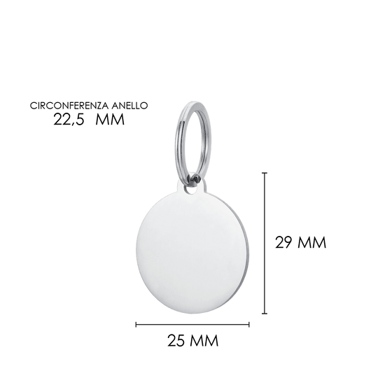 MEDAGLIETTA PERSONALIZZABILE CANE E GATTO CERCHIO