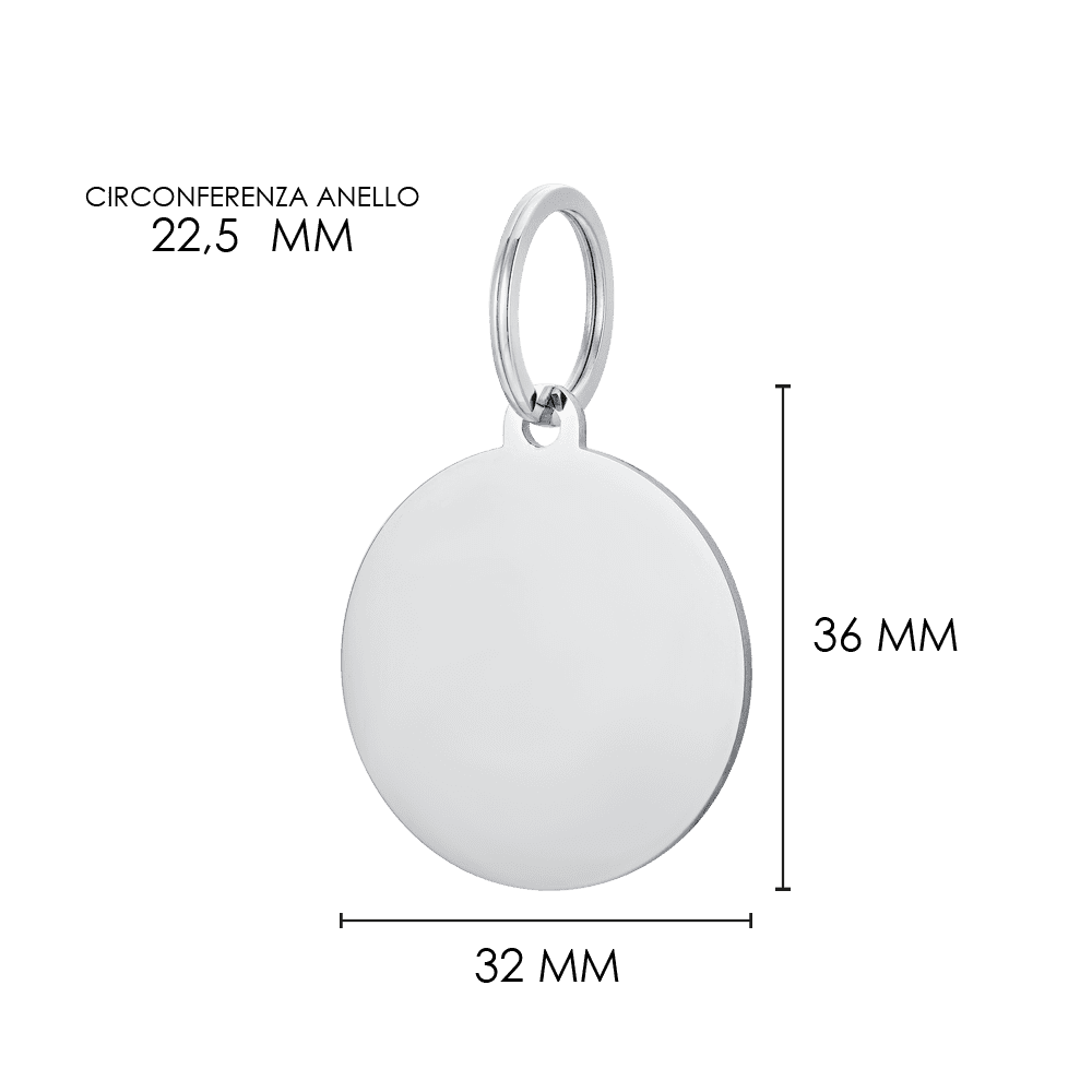 MEDAGLIETTA PERSONALIZZABILE CANE E GATTO CERCHIO