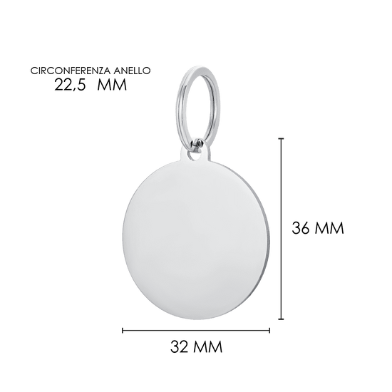 MEDAGLIETTA PERSONALIZZABILE CANE E GATTO CERCHIO