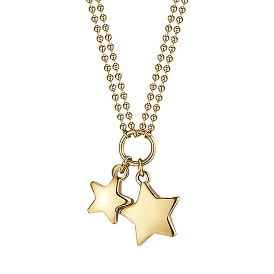 COLLANA DONNA IN ACCIAIO IP GOLD CON STELLE Luca Barra